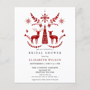 Papier Nordic Buck et Doe Fête des mariées de Noël