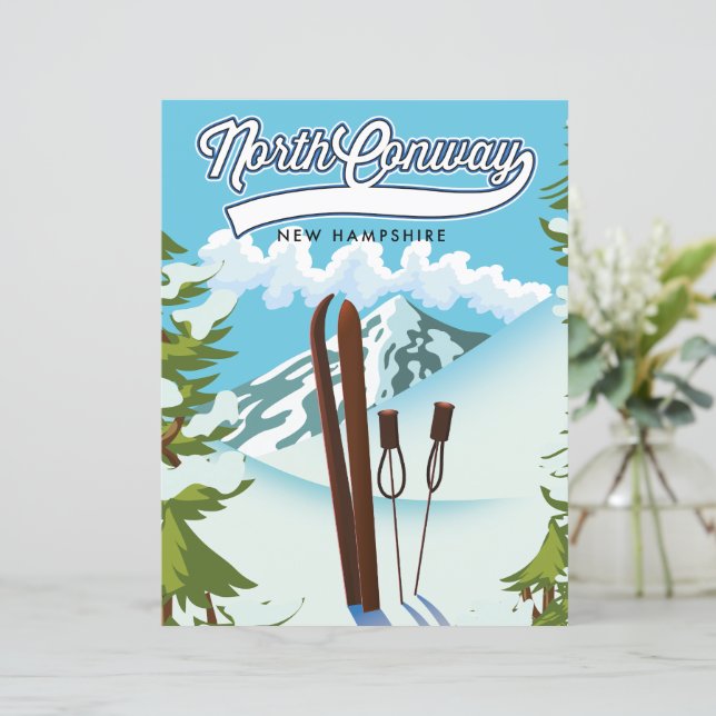 Papier North Conway New Hampshire, pour skier (Debout devant)