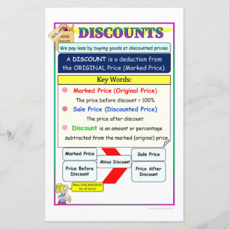 Papier Notes de calcul de remises