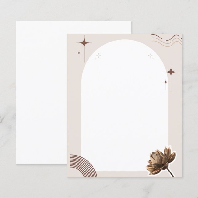 Papier Notes de démarrage minimalistes Brown vides (Devant / Derrière)