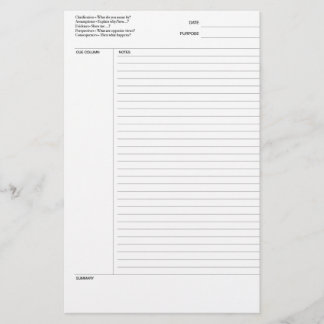 Papier Notes de focus