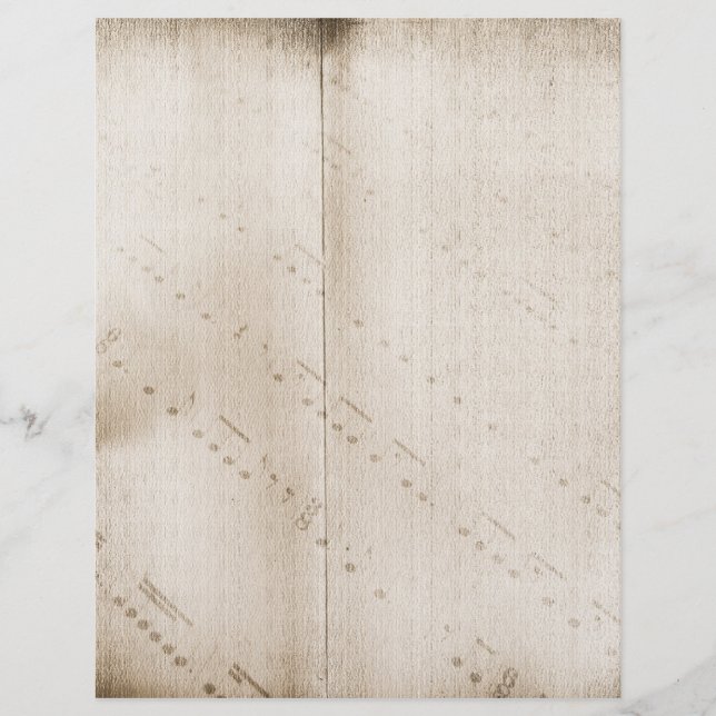 Papier Notes musicales En-tête de lettre Grunge (Devant)