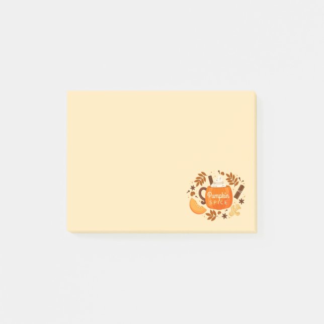 Papier-notes Post-It au parfum de citrouille d'aut (Devant)