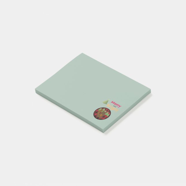 Papier notes Post-it plaid de Buffalo Joyeux & Lum (Incliné)