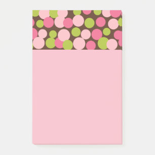 Papier notes Post-It points de polka Candy Rose