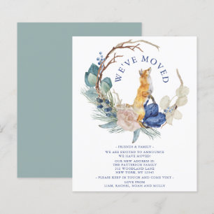 Papier Nous avons déplacé mignon bois Fox aquarelle Flora