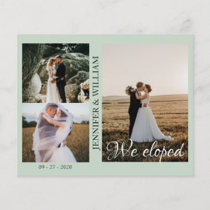 Papier Nous avons Eloped Photo Collage Mariage Faire-part