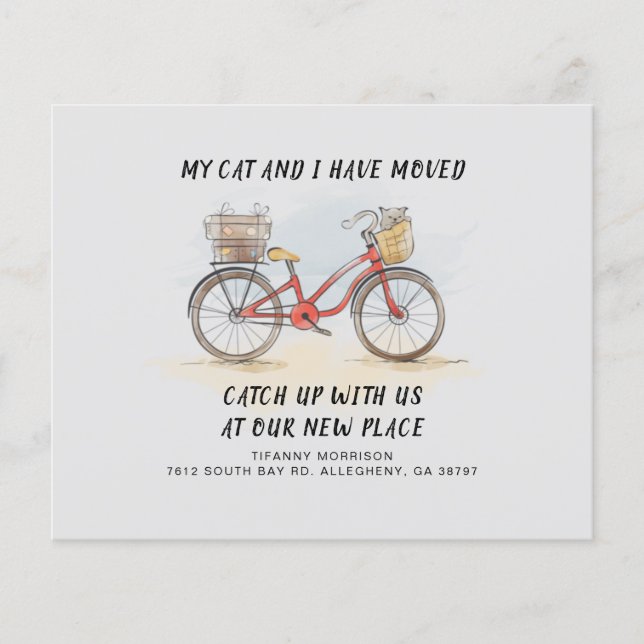 Papier Nous Avons Passé À Un Nouveau Faire-part D'Adresse (Devant)