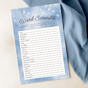 Papier Nous Pouvons Attendre Pastel Blue Word Scramble Je