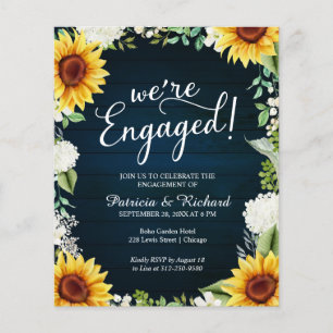 Papier Nous sommes fiancés Invitation de fête de fiançail