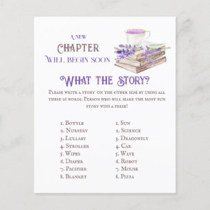 Papier Nouveau Chapitre Commencer Lavender Story Baby sho