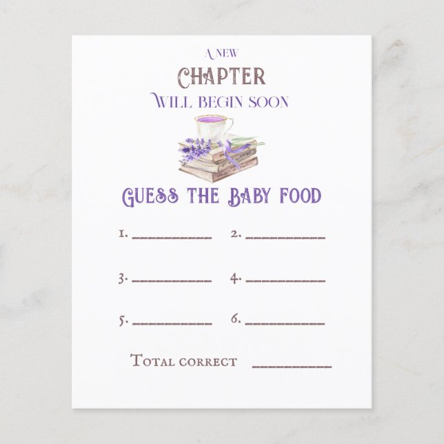 Papier Nouveau Chapitre Commencer Livre Guess Baby shower (Devant)