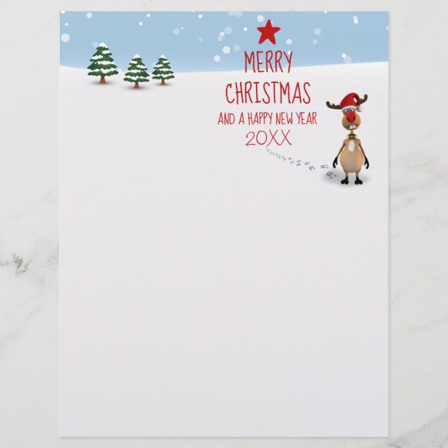 Papier Nouvel An Arbre de Noël 2024 (Devant)