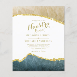 Papier Nuestra Boda AGATE Gold Mariage espagnol INVITE