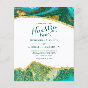 Papier Nuestra Boda AGATE Gold Mariage espagnol INVITE