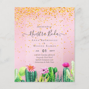 Papier Nuestra Boda CACTI Fiesta Mariage espagnol INVITE