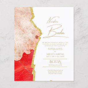 Papier Nuestra Boda Gold Texte AGATE Mariage INVITE