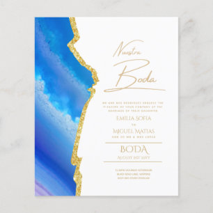 Papier Nuestra Boda Gold Texte AGATE Mariage INVITE