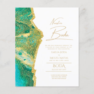 Papier Nuestra Boda Gold Texte AGATE Mariage INVITE