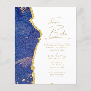 Papier Nuestra Boda Gold Texte AGATE Mariage INVITE