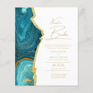 Papier Nuestra Boda Gold Texte AGATE Mariage INVITE