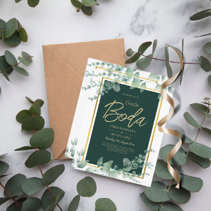 Papier Nuestra Boda Verdure MARIAGE espagnol QR CODE