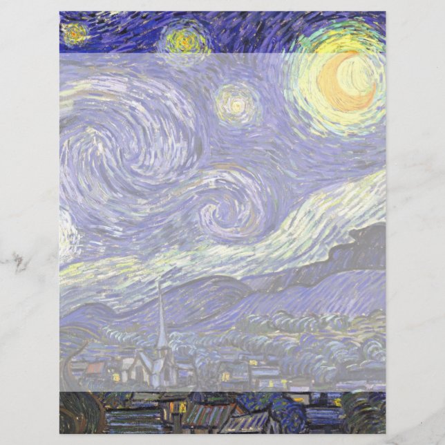 Papier Nuit étoilée par Vincent van Gogh (Devant)
