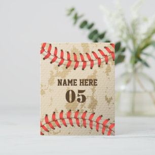 Papier Numéro de base-ball Vintage personnalisé Rétro