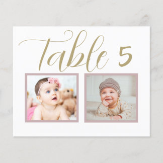 Papier Numéro de table de mariage unique et élégant