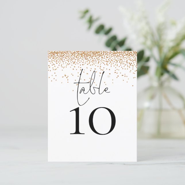 Papier Numéro de table du Mariage de script de Parties sc (Debout devant)
