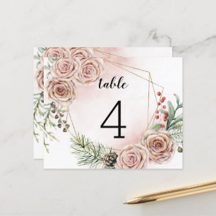 Papier Numéro de table élégant du budget.