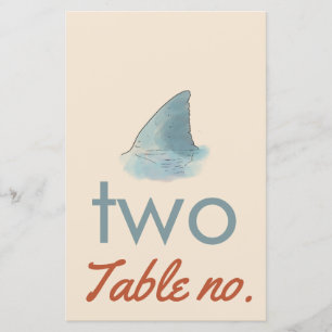 Papier Numéro de table mariage avec animaux de l'océan po