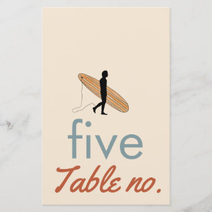 Papier Numéro de table mariage avec animaux de l'océan po