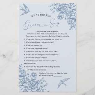 Papier Nuptiale Dusty Blue Chinoiserie What Groom Say