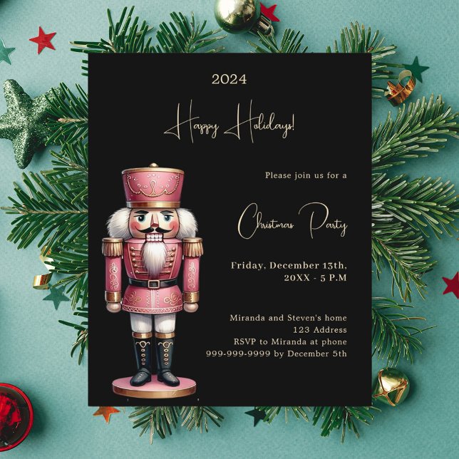 Papier Nutcracker noir or Noël fête de Noël (Créateur téléchargé)