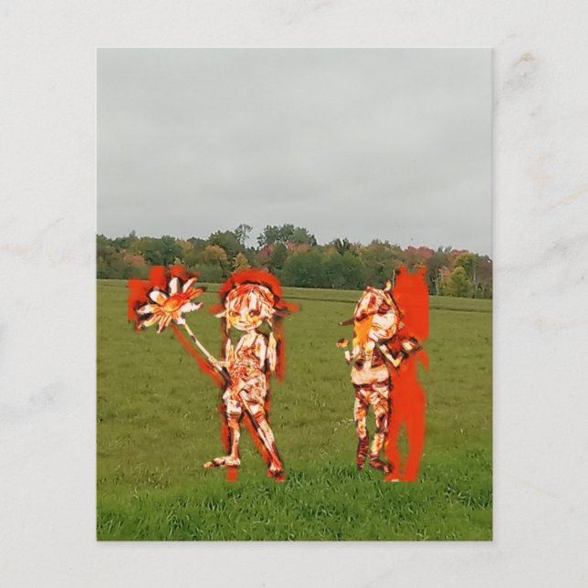 Papier nymphe de bois d'Imaginaire dans un champ orange c (Devant)
