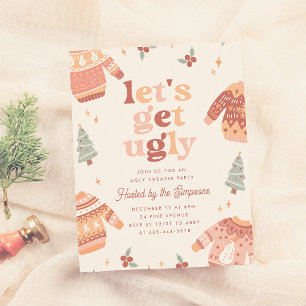 Papier Obtenons un budget rétro moche de Noël Sweet Party