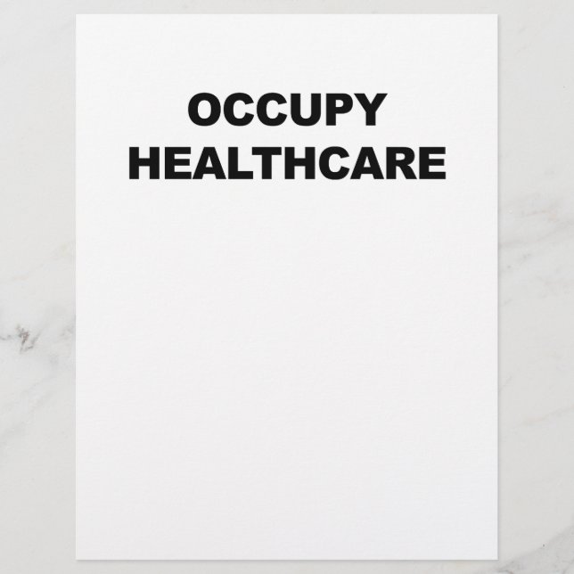 PAPIER OCCUPER LES SOINS DE SANTÉ (Devant)