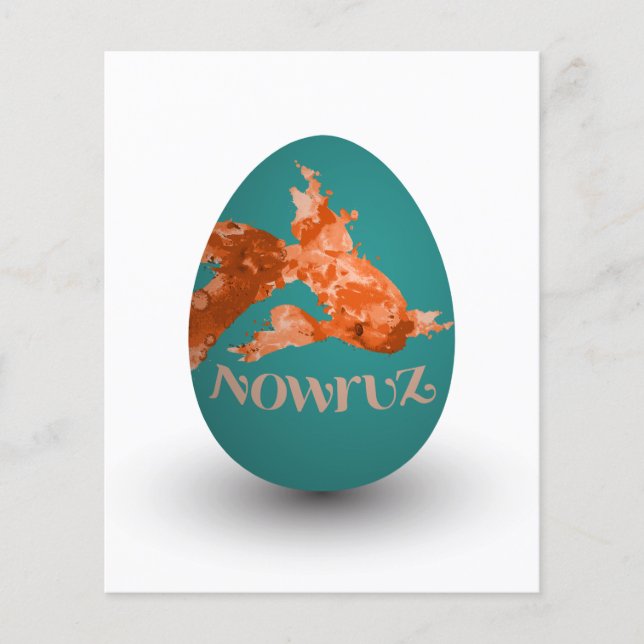 Papier oeuf peint à la morue de nowruz (Devant)