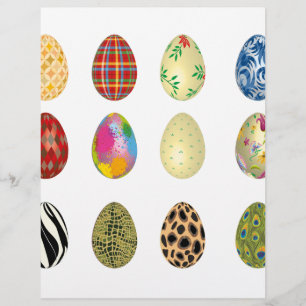 Papier oeufs de Pâques colorés