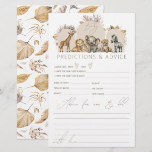 Papier Oh Baby Safari Animaux Boho jeu de Baby shower