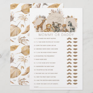 Papier Oh Baby Safari Animaux Boho jeu de Baby shower