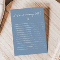 Oh Boy Boho Minimaliste Baby Shower Jeu Qui sait