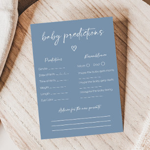 Papier Oh Boy Boho Minimaliste Jeu de Prédiction de Bébé