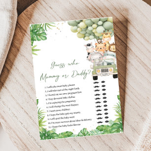 Papier Oh Boy Jungle Safari Shower Jeu de devinette