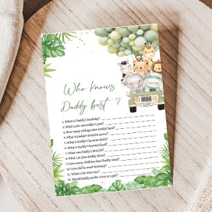 Papier Oh Boy Jungle Safari Shower Qui connaît le mieux P