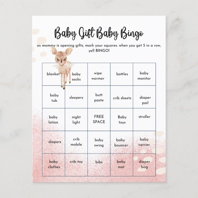 Papier Oh Deer Nous avons un baby shower Jeux (Devant)