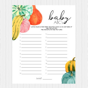 Papier Oh Mon Gourd ! - Baby shower Baby ABC Jeu