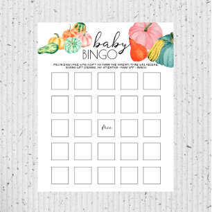 Papier Oh Mon Gourd ! - Baby shower Baby Bingo Jeu