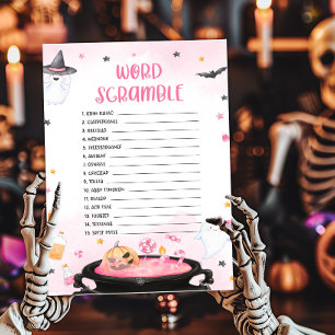 Papier Oh Sheet Ghoul Halloween Jeu de course de mots d'H